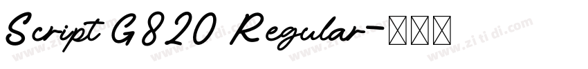 Script G820 Regular字体转换